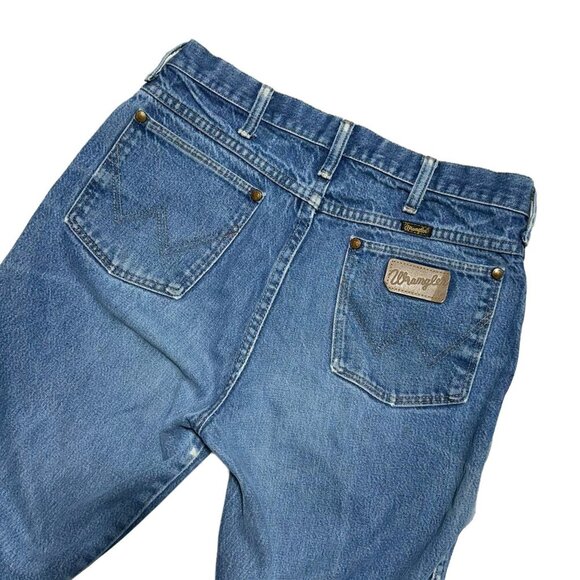 Vintage 90's WRANGLER Jeans High Waist Dark Wash Straight Leg Denim - Picture 7 of 12